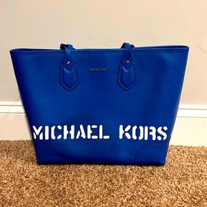 Blue Michael Kors Tote